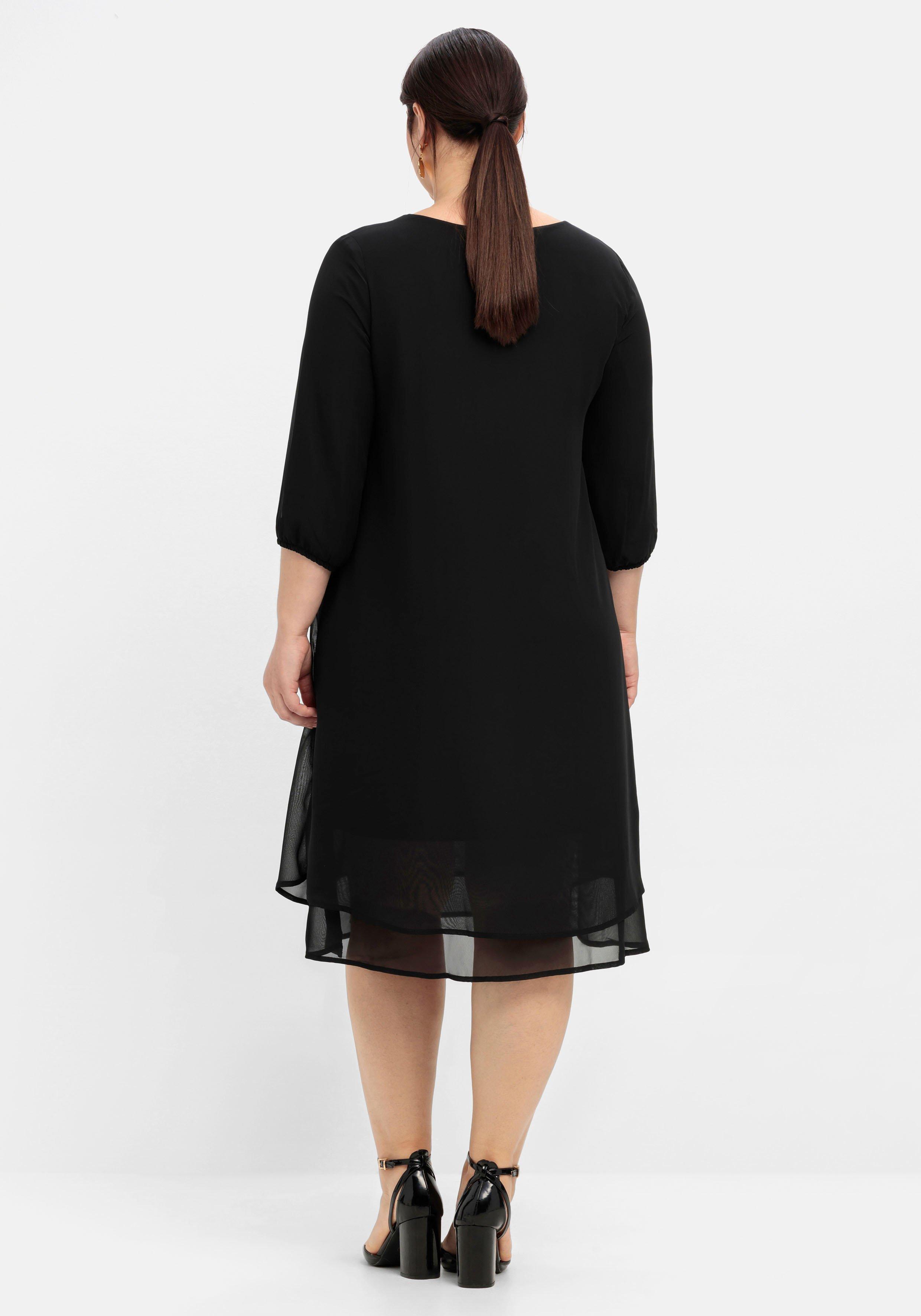 Cocktailkleid aus Chiffon, im Lagenlook