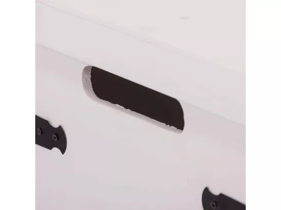 Ensemble de deux boîtes en bois laqué blanc