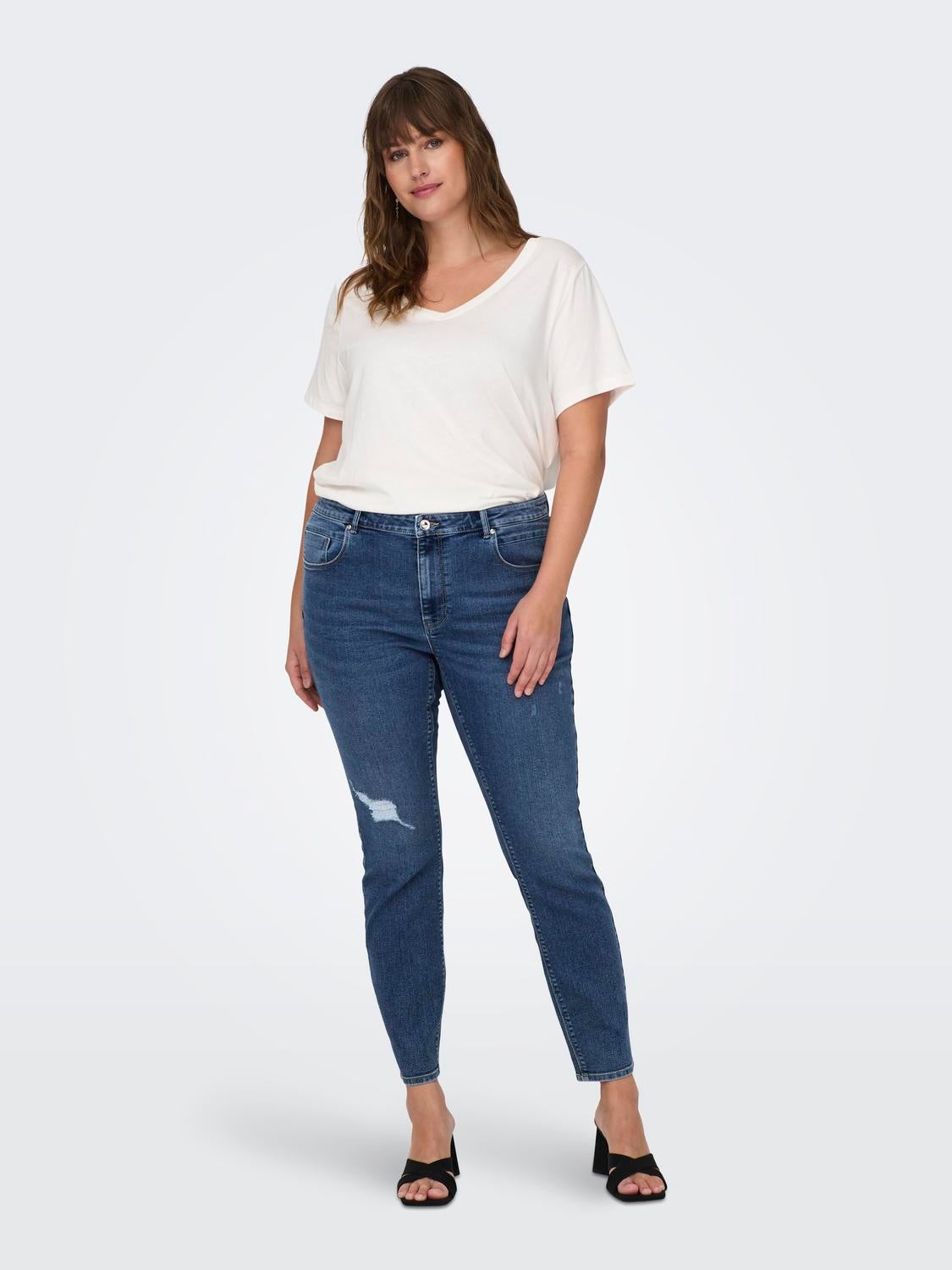 CARDAISY Mittlere Taille Skinny Fit Jeans Medium Blue Denim