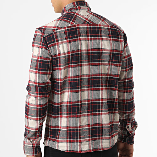 Surchemise A Carreaux Valentin Bordeaux Beige Bleu Marine