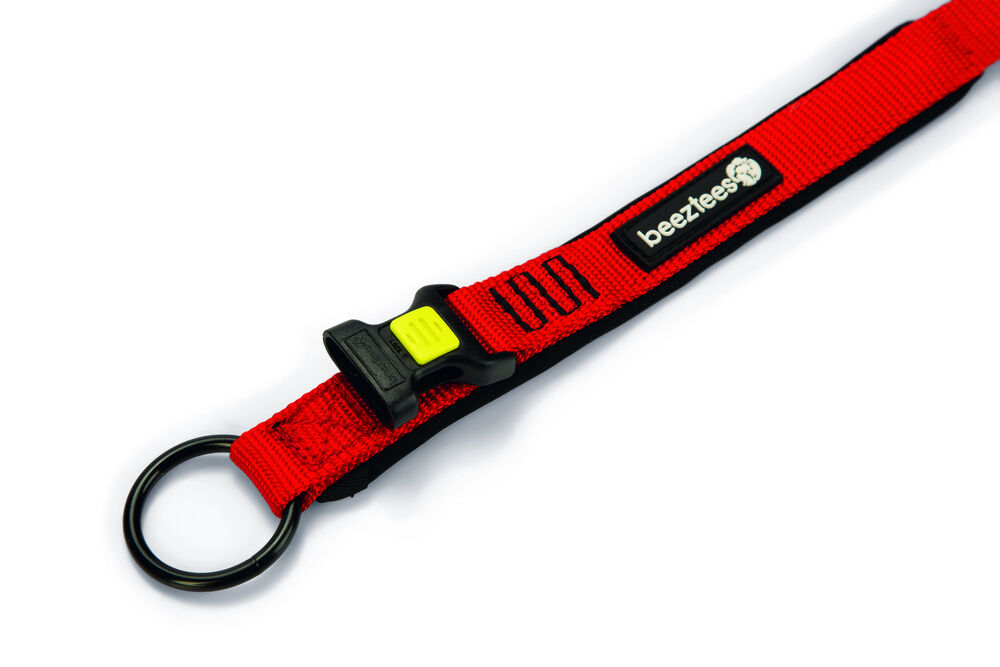 Beeztees Premium Parinca - Halsband Hond - rood - 30 tot 35 cm