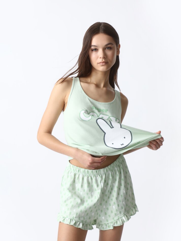 Conjunto de pijama estampado da Miffy - Menta