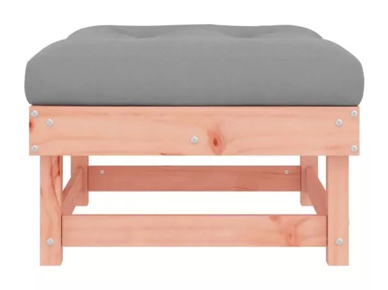 Repose-pied de jardin avec coussin bois massif douglas