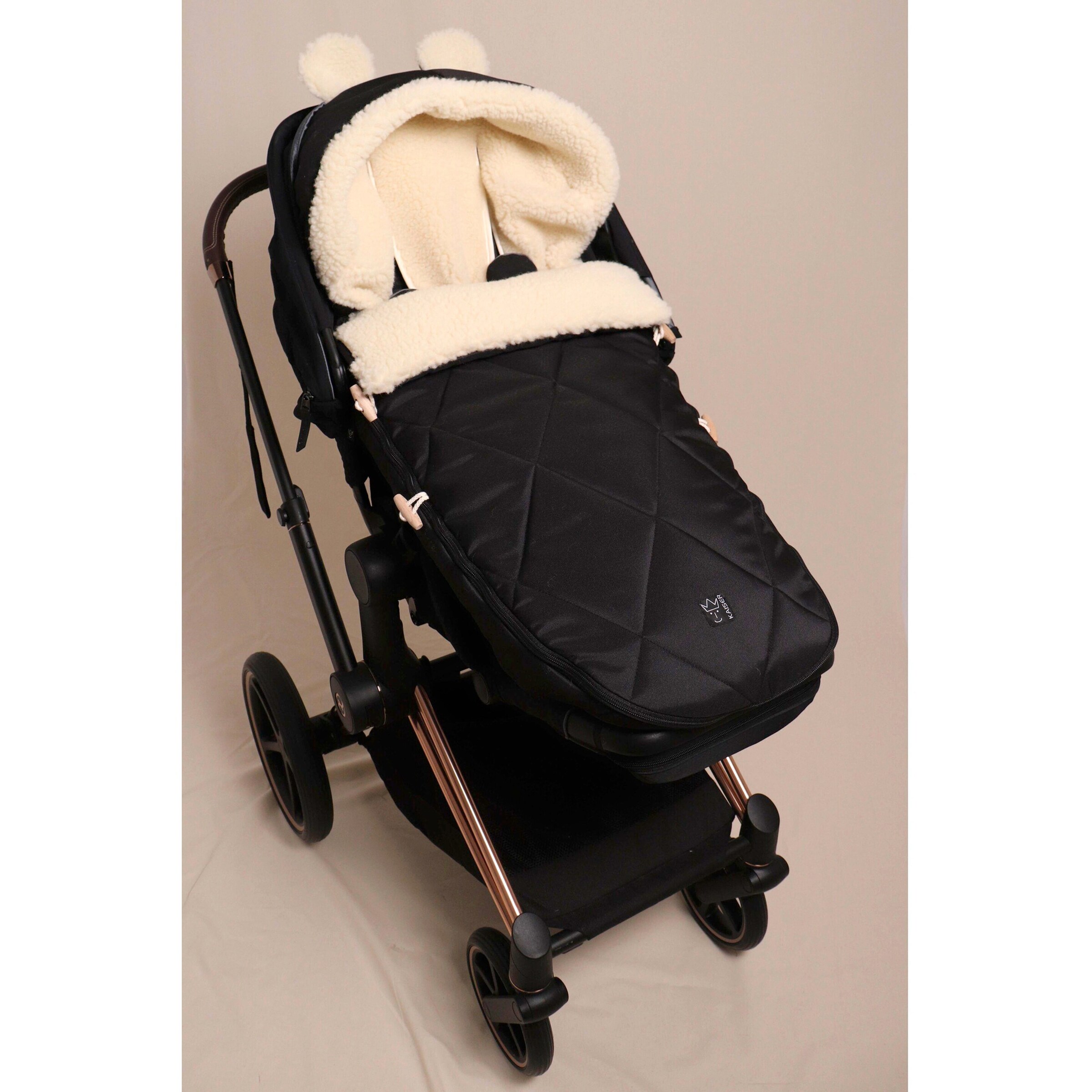 Kaiser Winterfußsack XL EARS WOOL black
