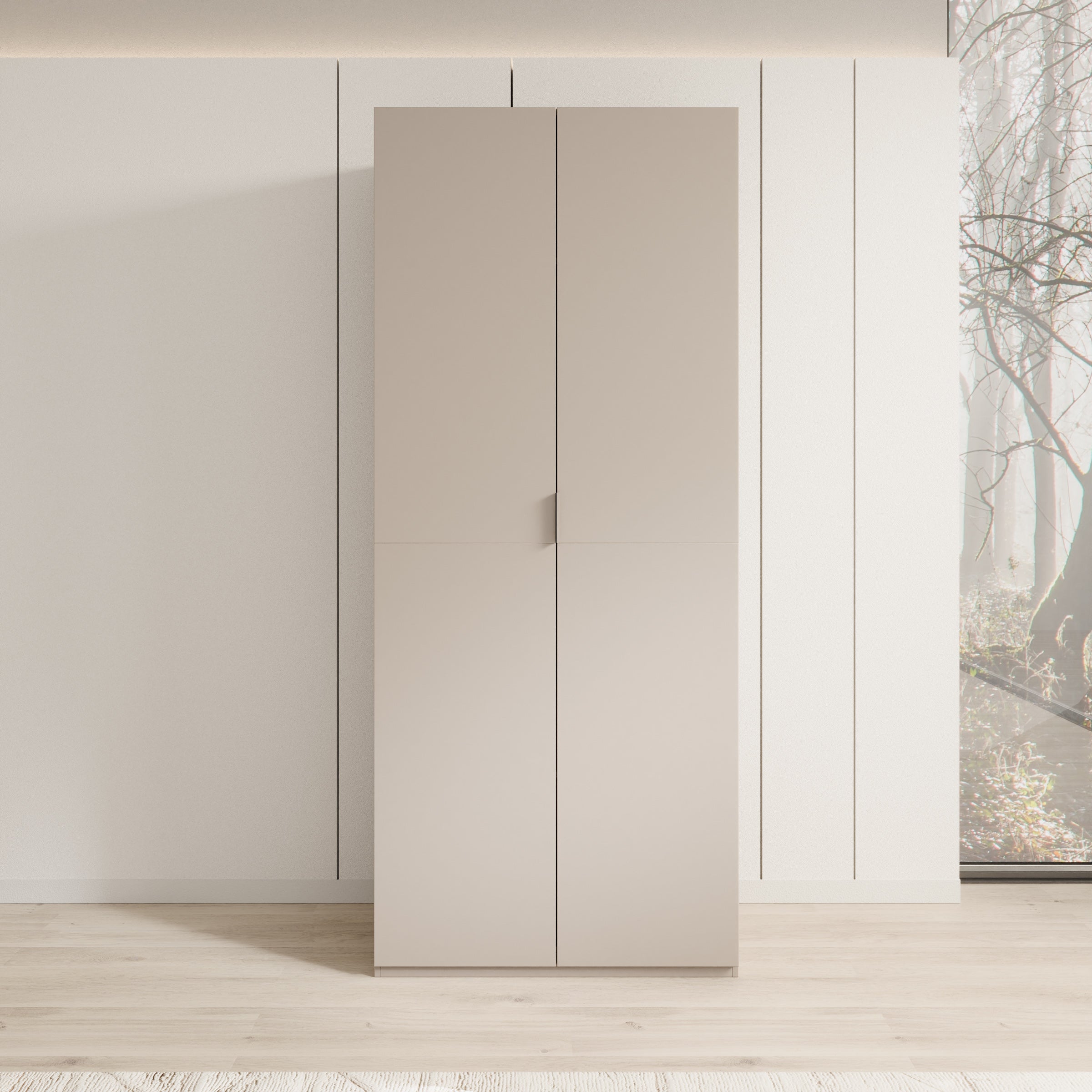 Montclair - Kledingkast 2-deurs - Beige - 90x53x215 cm