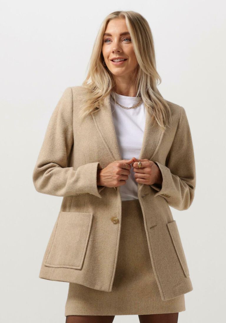 VANILIA beige vanilia blazer wool blend blazer