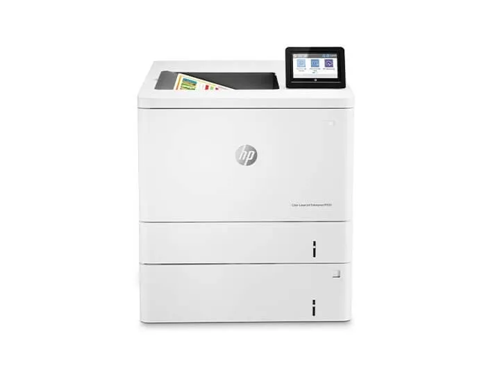 HP Color LaserJet Enterprise M555x - Printer - farve - Duplex - laser - A4/Legal - 1200 x 1200 dpi - op til 38 spm (mono) / op til 38 spm (farve) - kapacitet: 650 ark - USB 2.0, Gigabit LAN, Wi-Fi(n), USB 2.0 vært