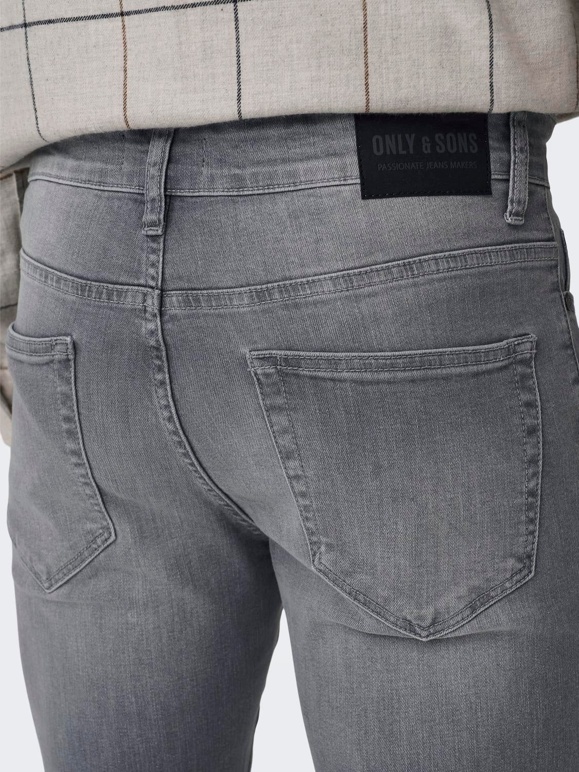 ONSLOOM Niedrige Taille Slim Fit Jeans Light Grey Denim