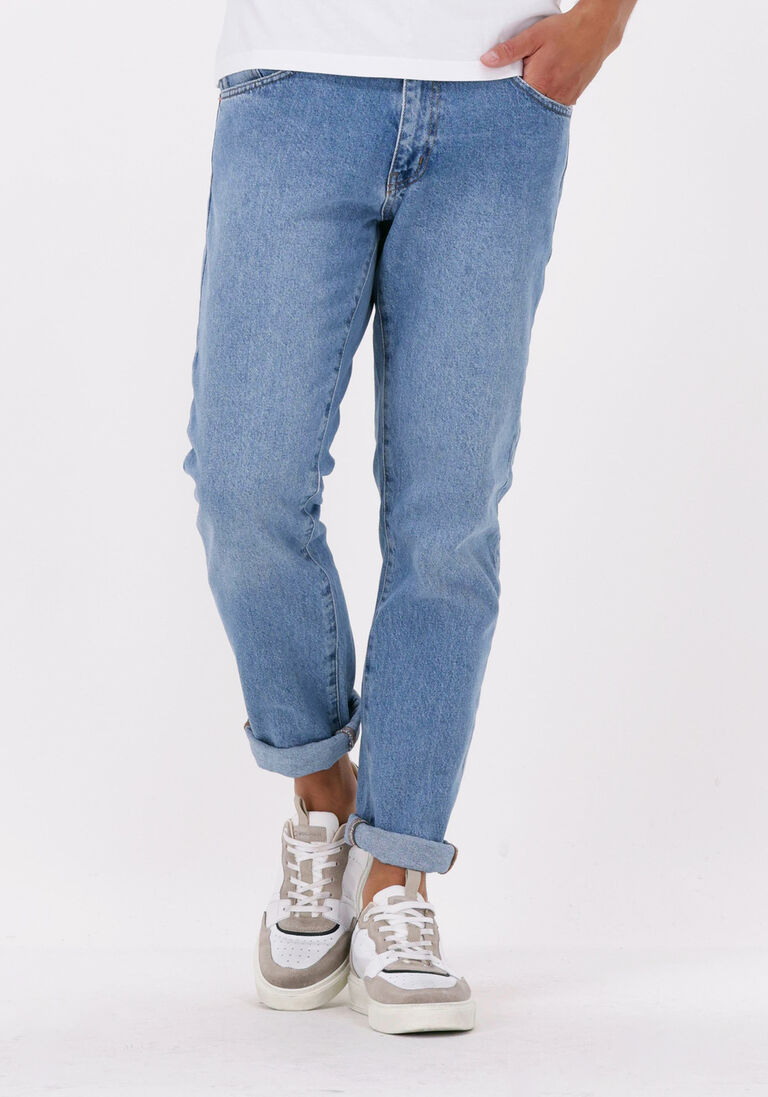 WOODBIRD blauwe woodbird straight leg jeans doc doone jeans