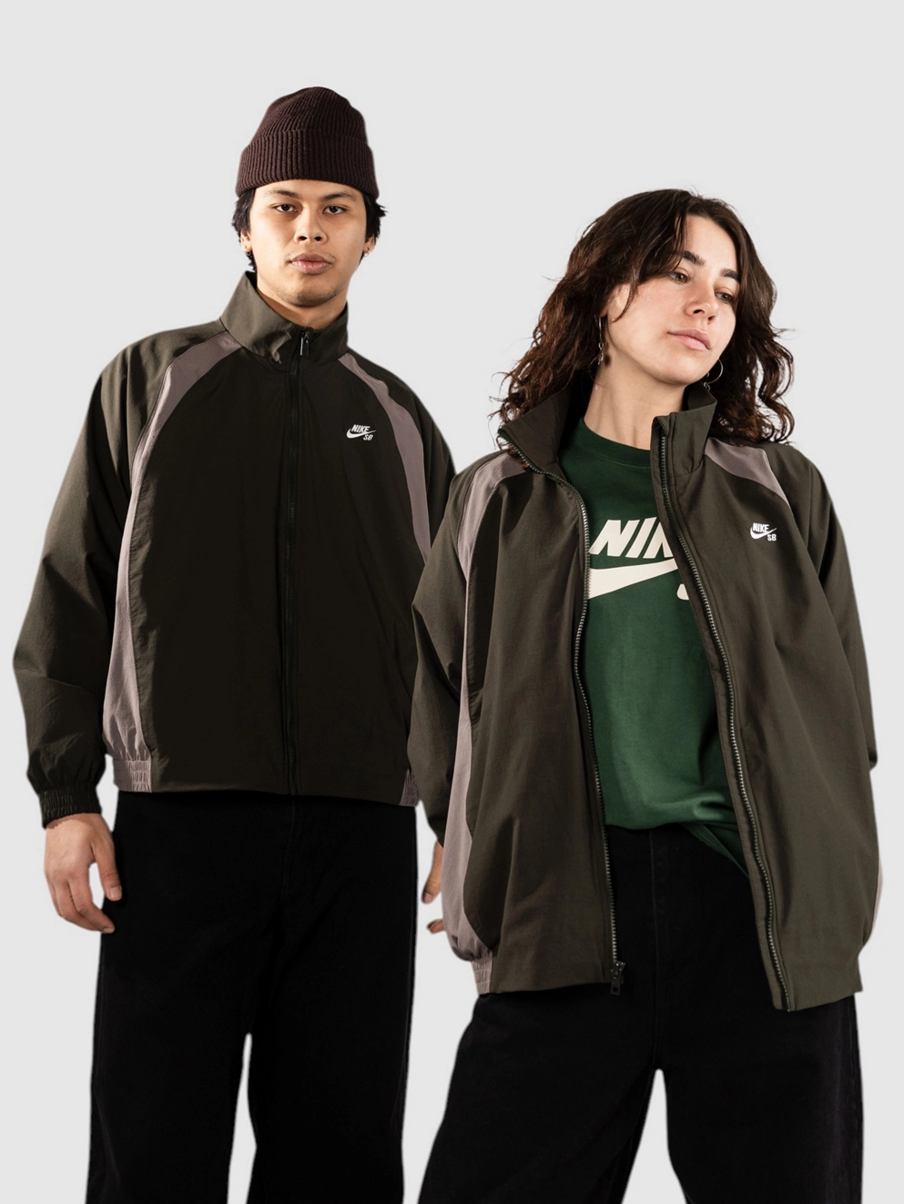 Nike SB Dri-FIT Full-Zip Woven Skate Jacket sequoia/cave stone/white