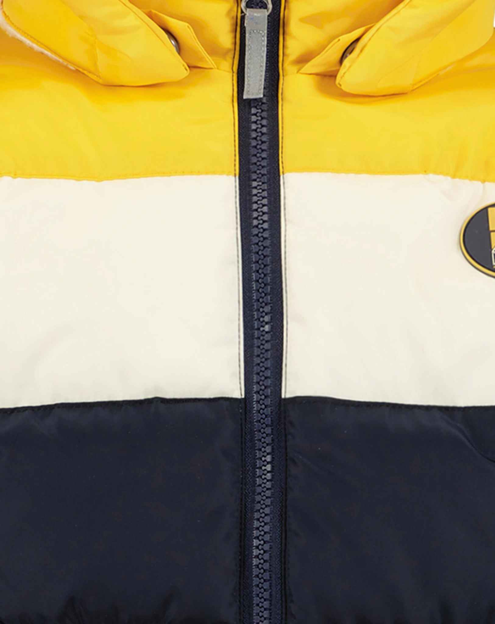 Steppjacke BRIGHT in nachtblau/gelb