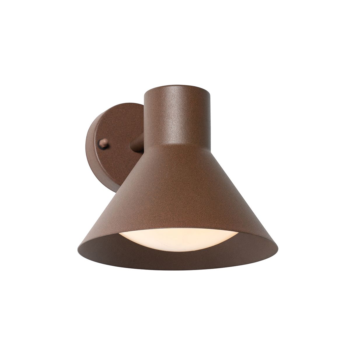 Industriële buitenwandlamp roestbruin kegel IP44 - Natas