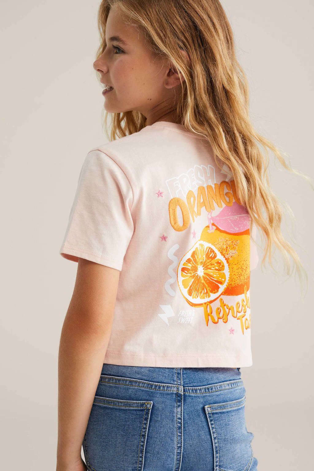 WE Fashion T-shirt lichtroze