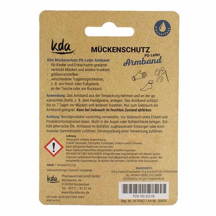 Mückenschutz Armband PU-Leder maritim KDA, 1 St