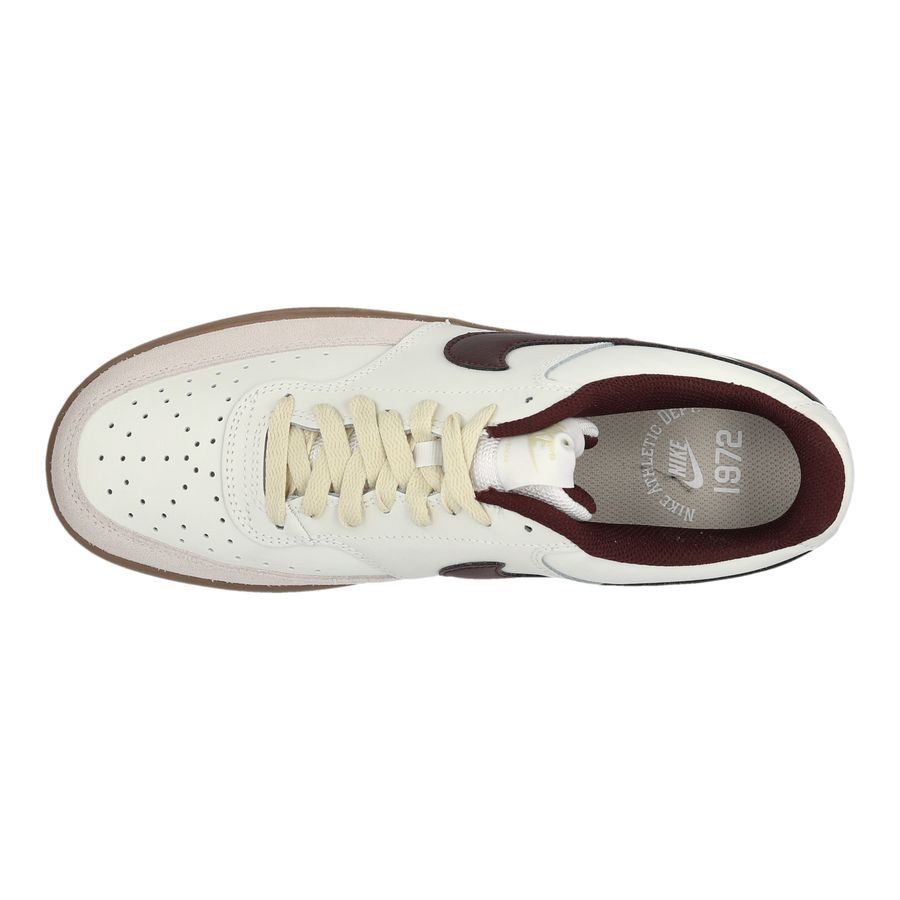 Nike Chaussures Court Vision Low - Blanc Cassé/Kaki/Bordeaux