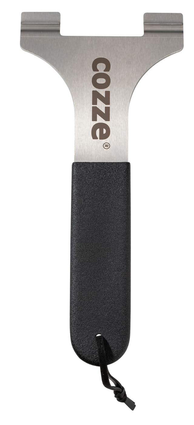 Cozze® vendbar støbejernspande med bordskåner 330 x 330 mm.
