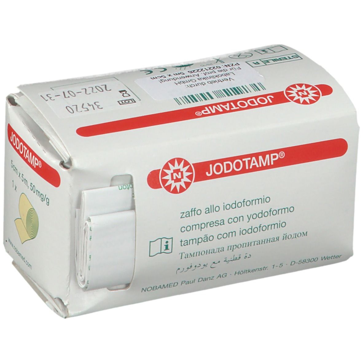 Jodotamp Tamponatestreifen 5mx5cm