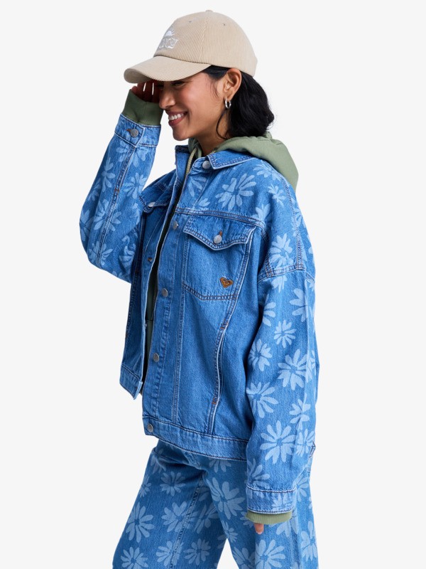 Salty Horizon Veste en denim Bleu Femme