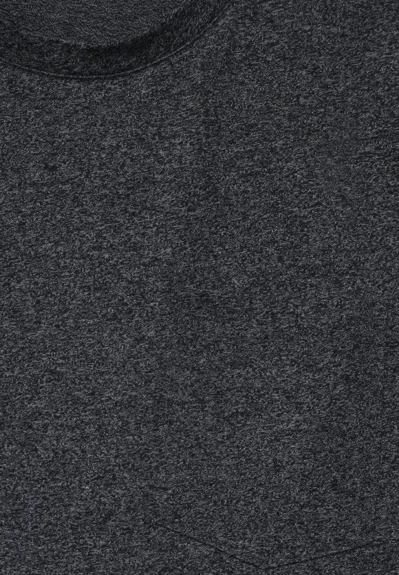 Long T-Shirt mit Brusttasche - storm grey melange