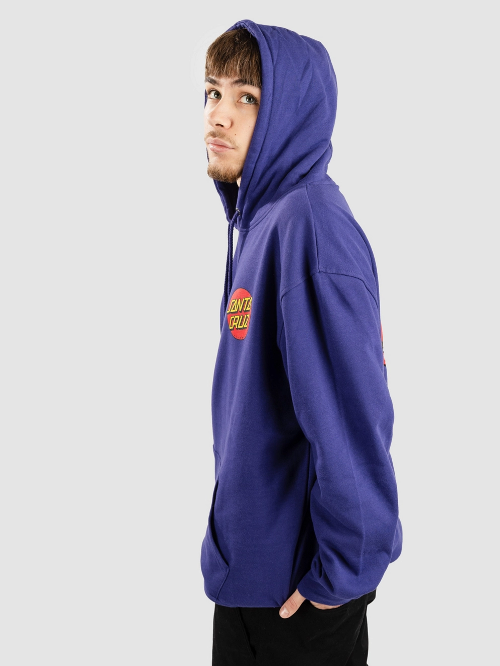 Santa Cruz Classic Dot Chest Hoodie navy blue