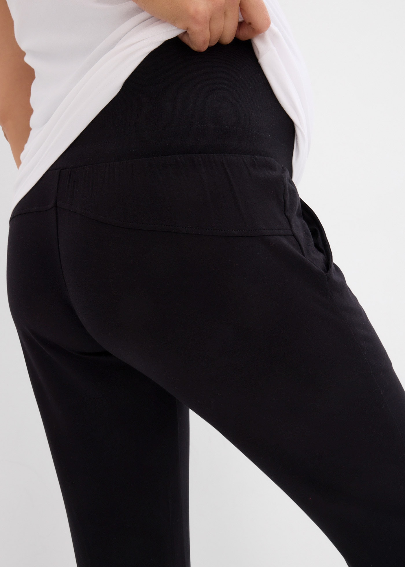 bonprix Umstandshose  aus Viskose, mit breitem Umschlagbund, elastischer Saum