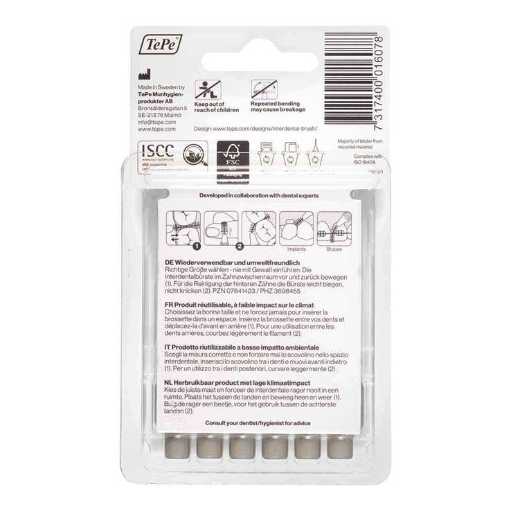 Tepe Interdentalbürste 1,3mm grau, 6 St