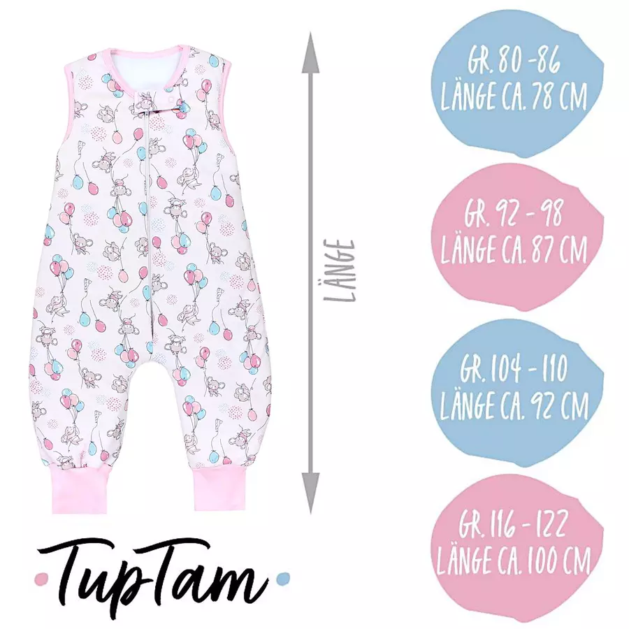 TupTam Baby  Winter Schlafsack mit Beinen 2,5 Tog rosa Modell 2