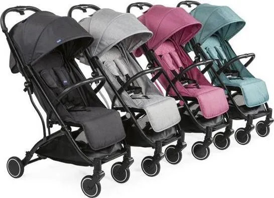 Chicco Trolley Me, Baldakin, Letvægts klapvogn, Ethvert køn, Sammenfoldelig, Sort, Grå