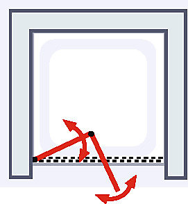 Porte de douche pivotante-pliante, 80 x 192 cm, Schulte NewStyle, verre transparent anticalcaire, profilé noir