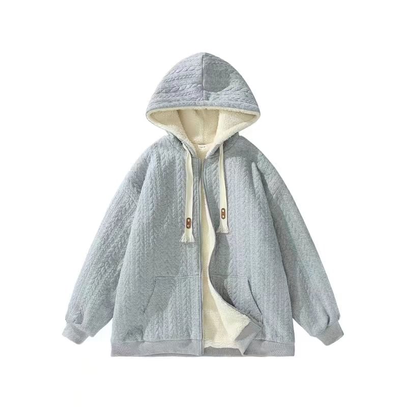 Trimecca - Effen oversized hoodie met rits
