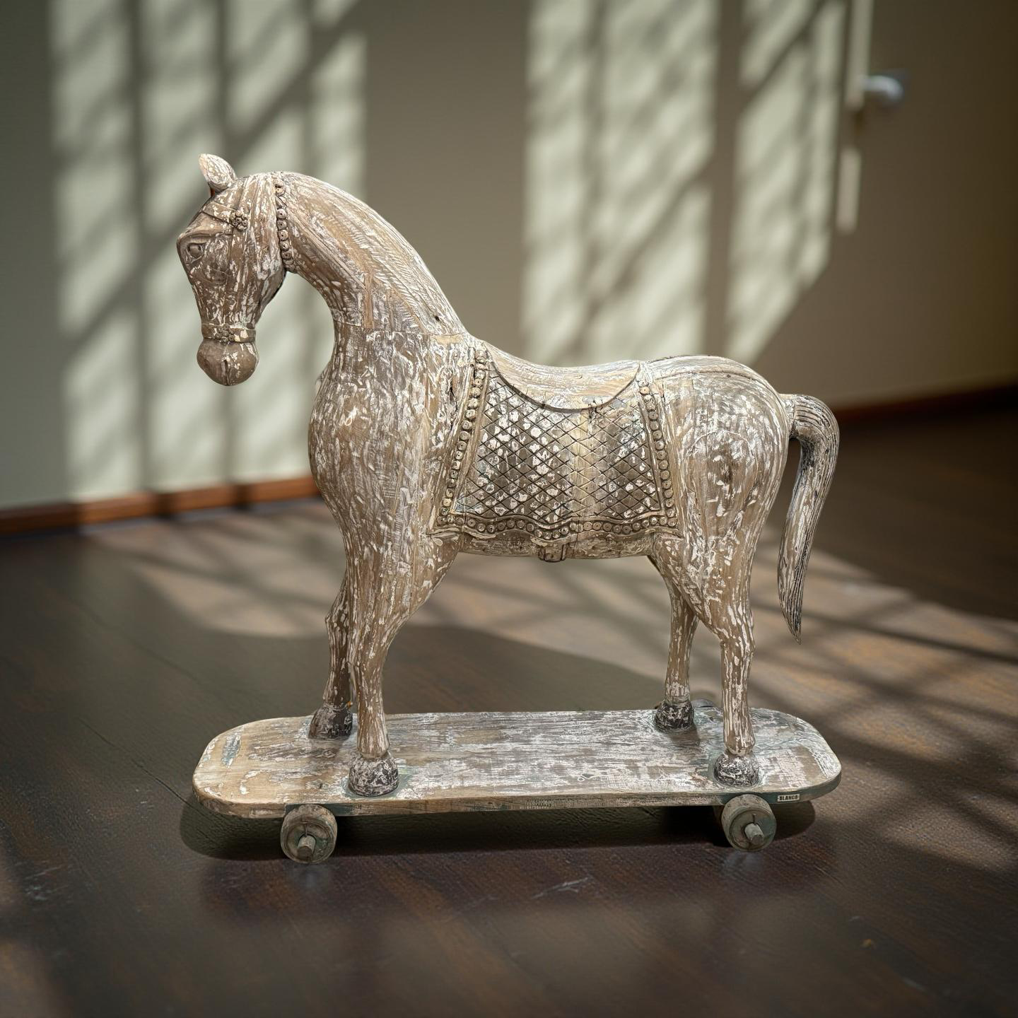 Decoratie houten paard groot