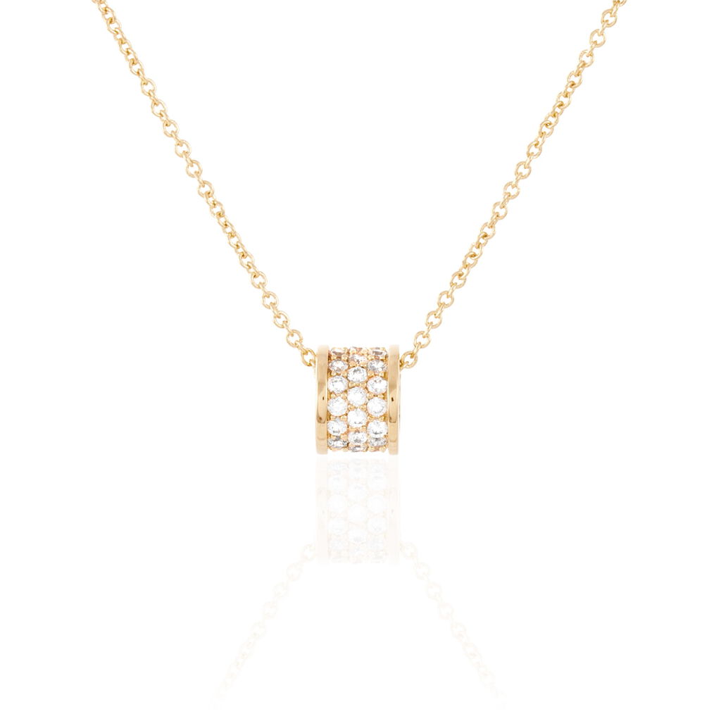 Collier Gia Plaqué Or Jaune Oxyde De Zirconium