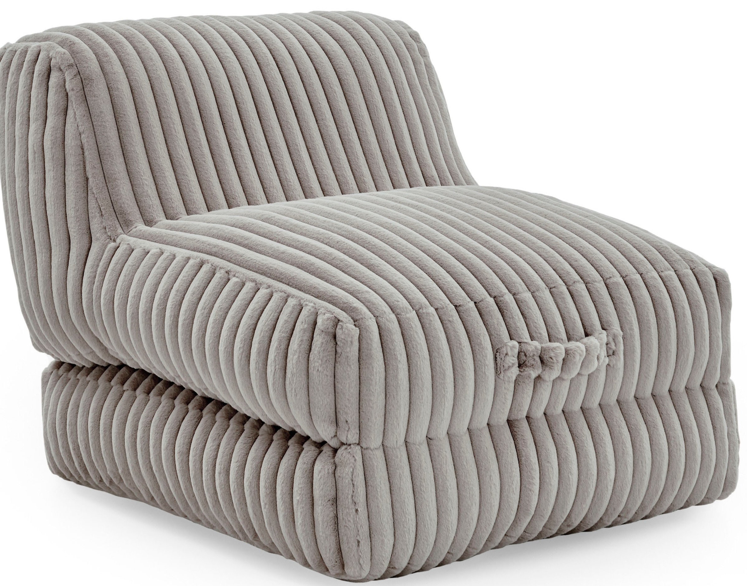 INOSIGN XXL-Sessel »Pia« Loungesessel in Megacord, 2 Grössen, Schlaffunktion und Pouf-Funktion