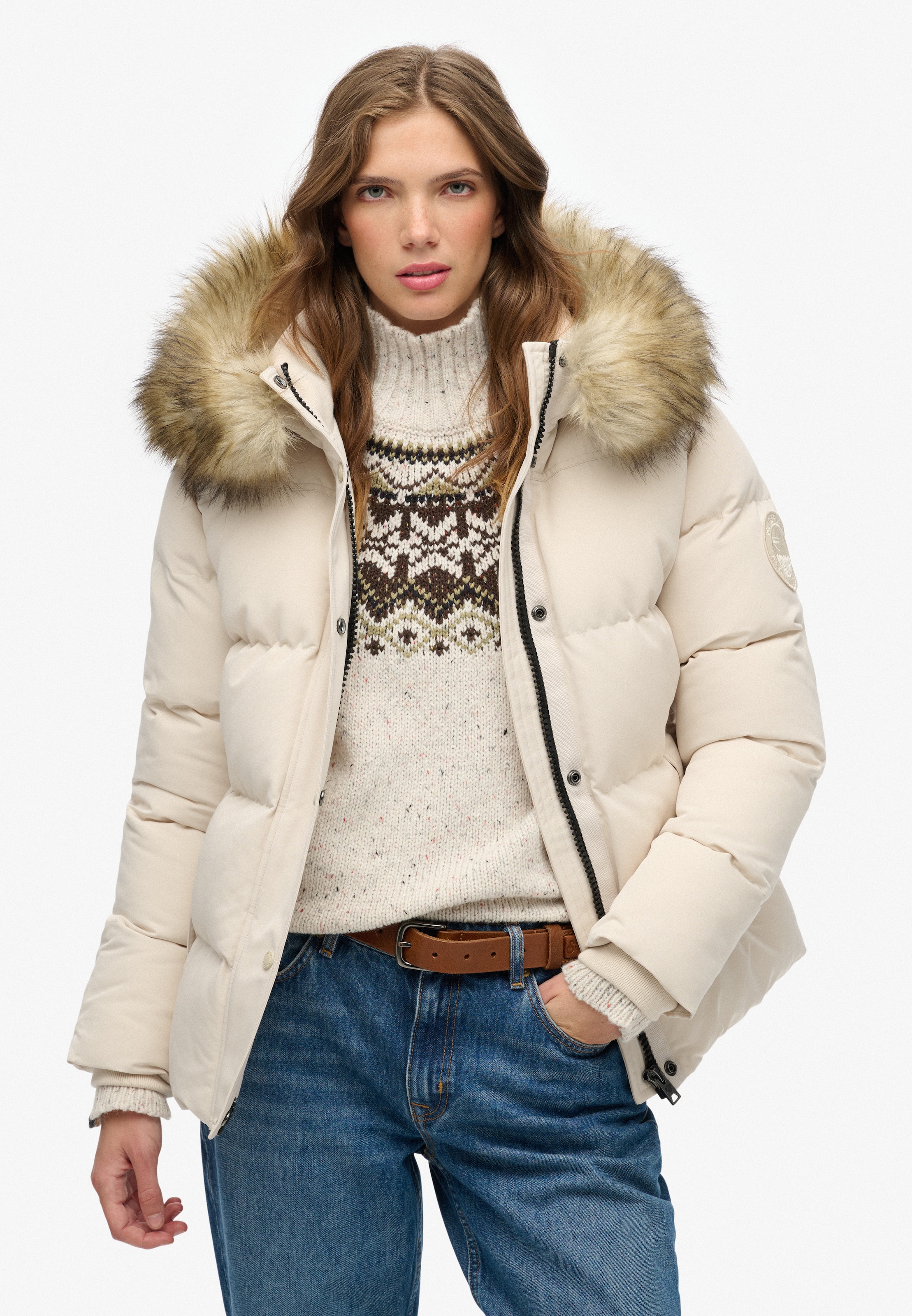 Superdry Steppjacke »EVEREST 5 BAFFLE PUFFER JKT« mit Kapuze