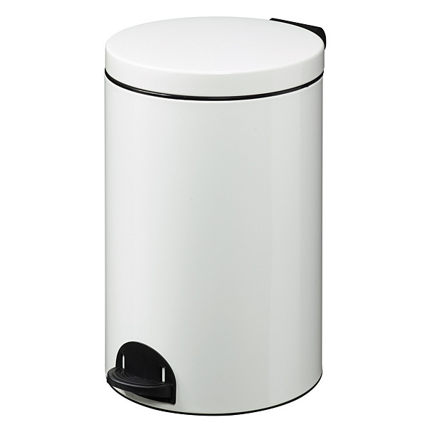 ROSSIGNOL Poubelle à pédale sanelia - seau antibactérien - 20 L - blanc signalisation