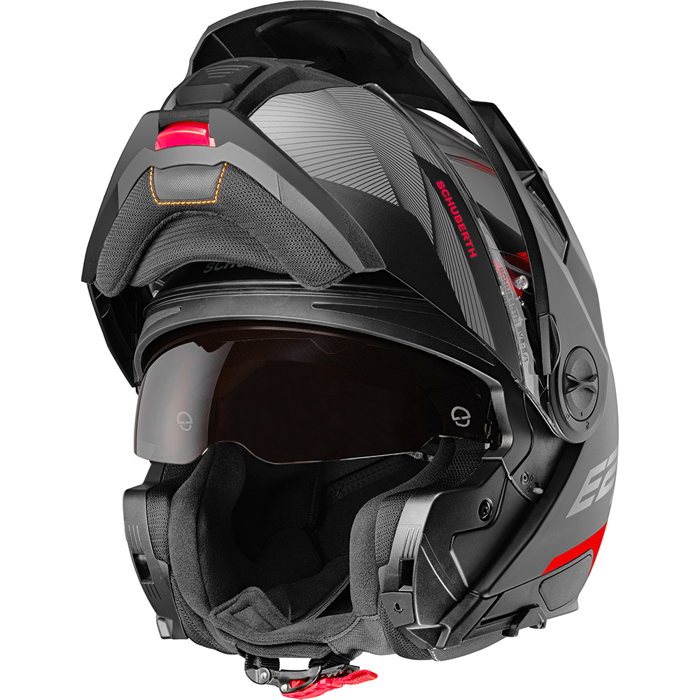 Schuberth - Casque E2 Defender Noir Mat / Rouge
