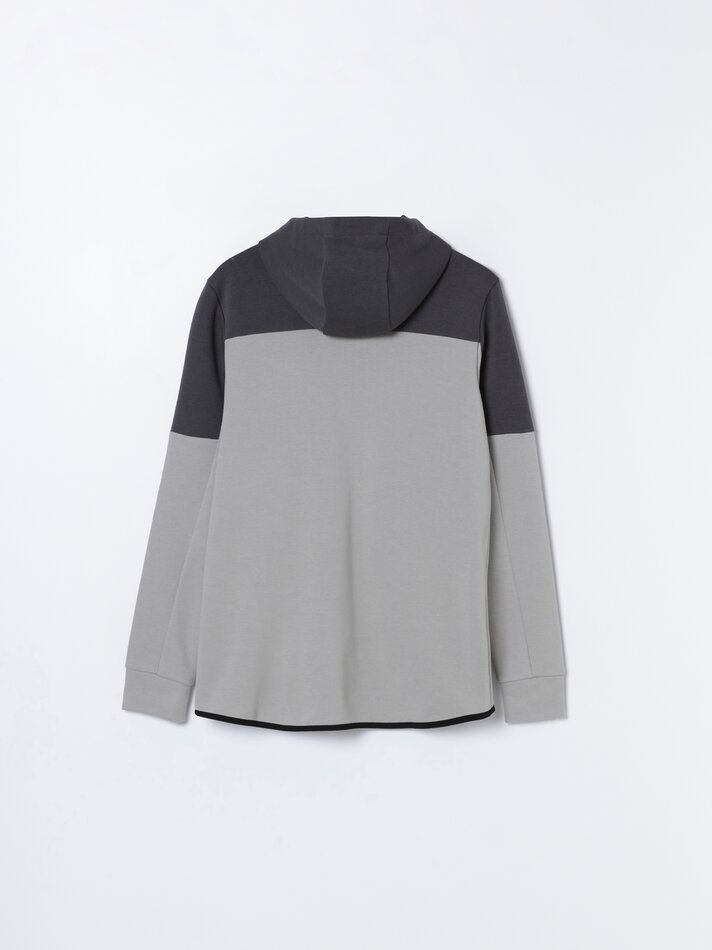 Jaqueta esportiva com capuz - Chumbo