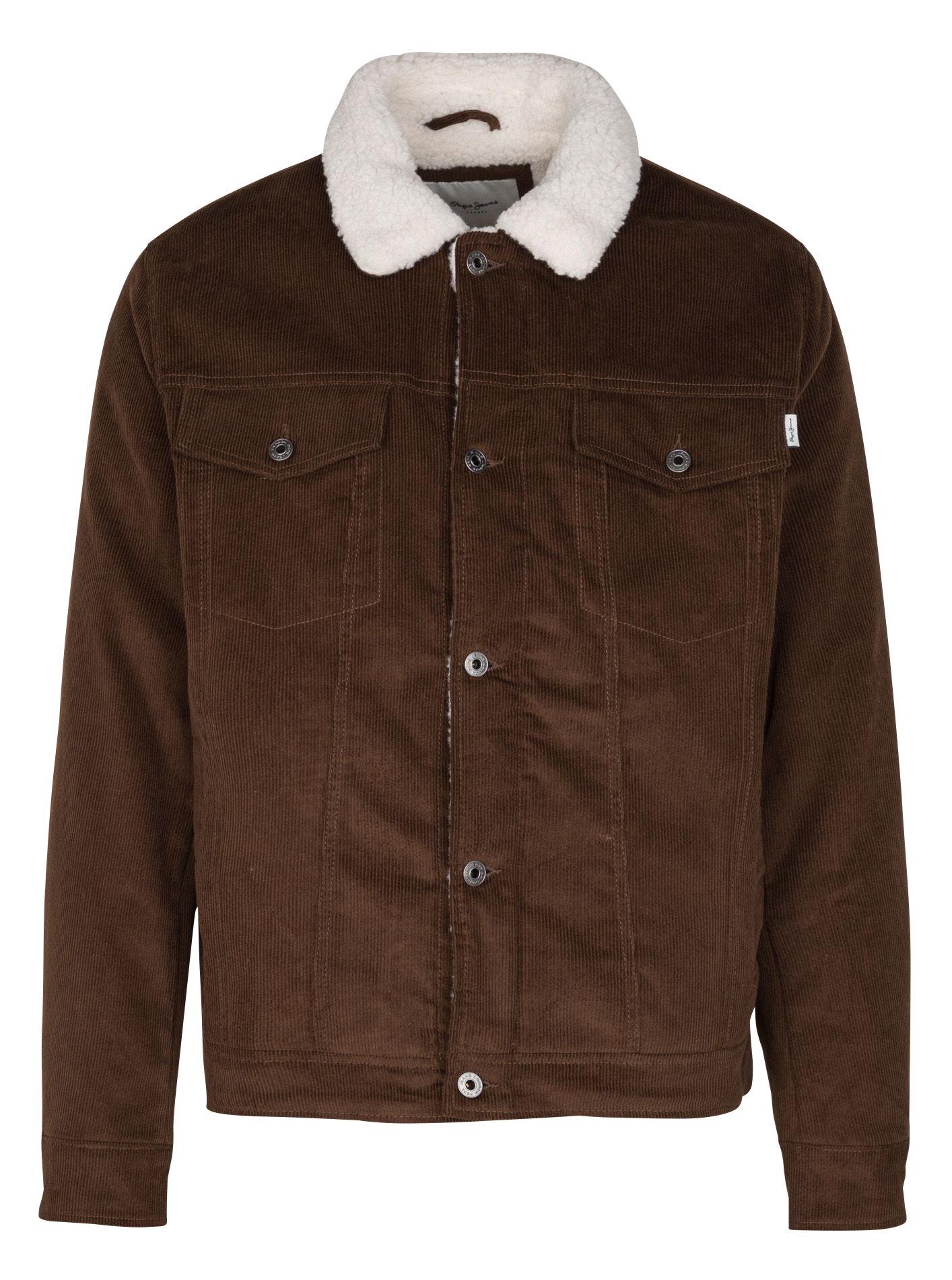 THRIS - Veste col classique en velours de coton | Marron