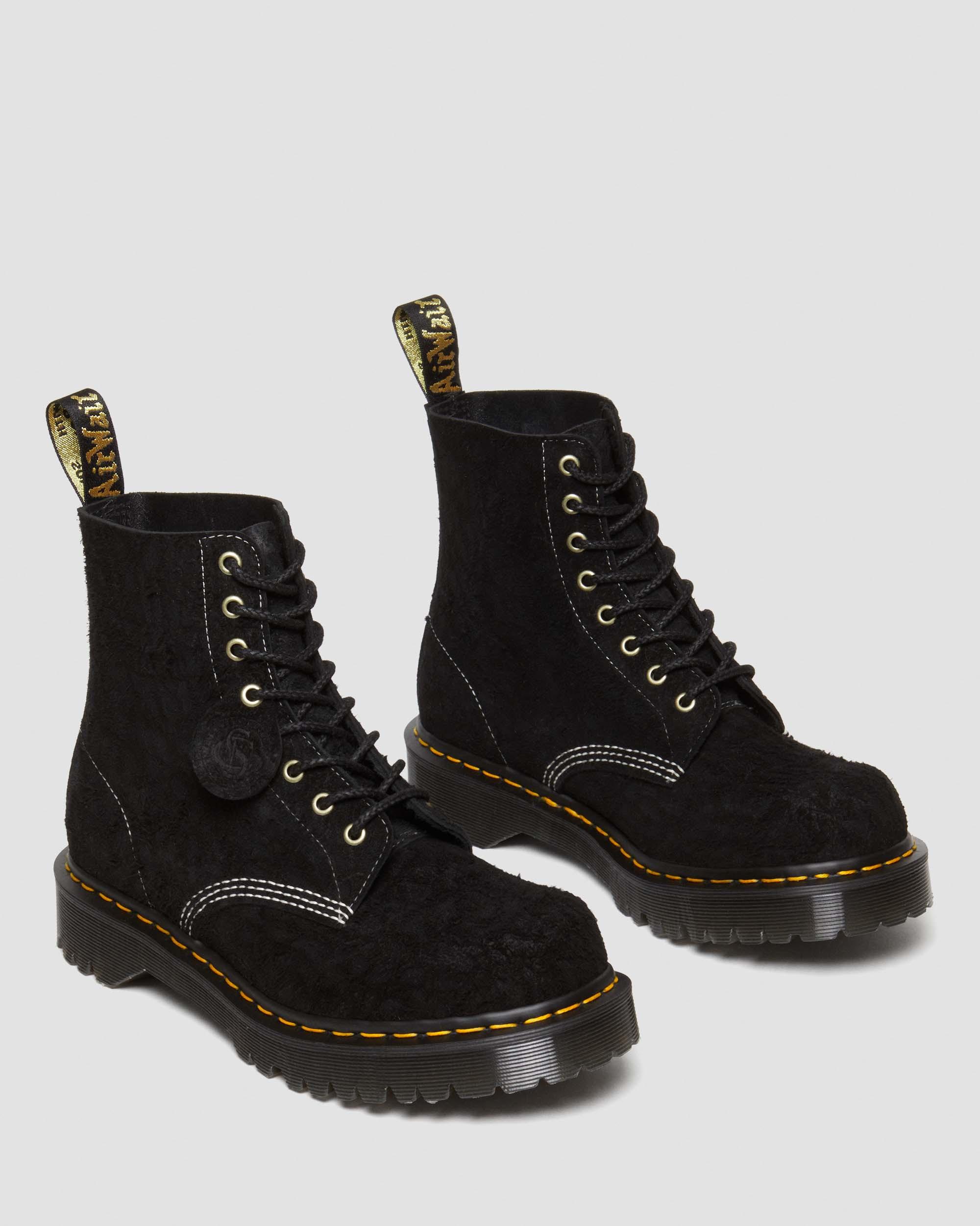 1460 Pascal Made in England Emboss Suede Lace Up Boots