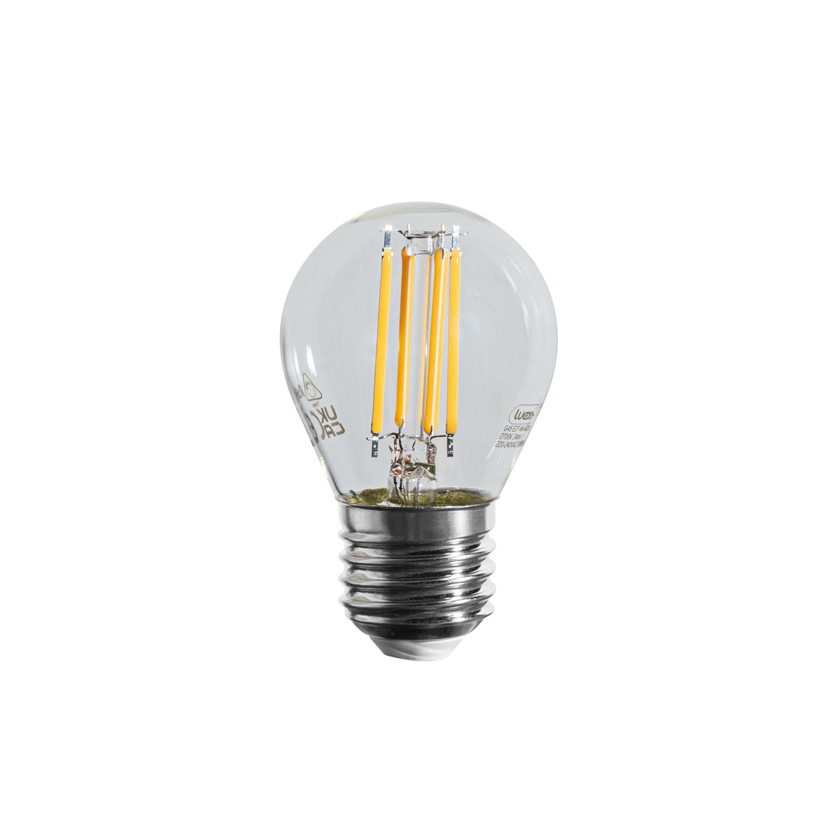 Set van 5 E27 dimbare LED lampen filament G45 helder 4W 470 lm 2700K