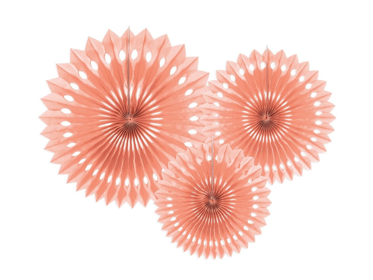 Roze Papieren Waaiers 20cm 3st
