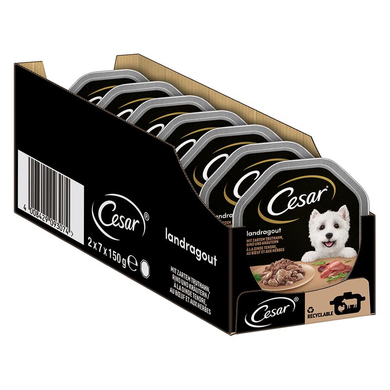 Mégapack Cesar 14 x 150 g pour chien