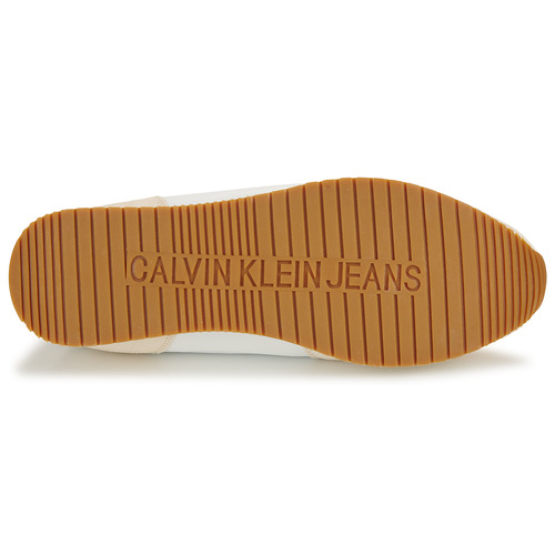 Calvin Klein Jeans - RUNNER SOCK LACEUP NY-LTH - Ecru / Bleu