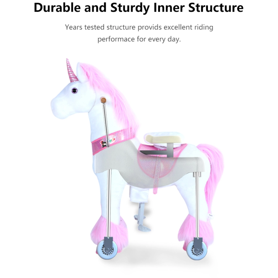 PonyCycle® Pink Unicorn mit Bremse - groß