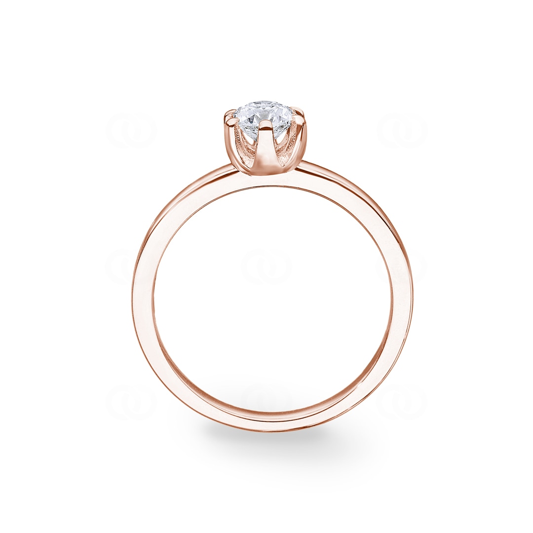 0.50 Karat GIA-Diamant Verlobungsring 750/18 K Roségold in 6-Griff