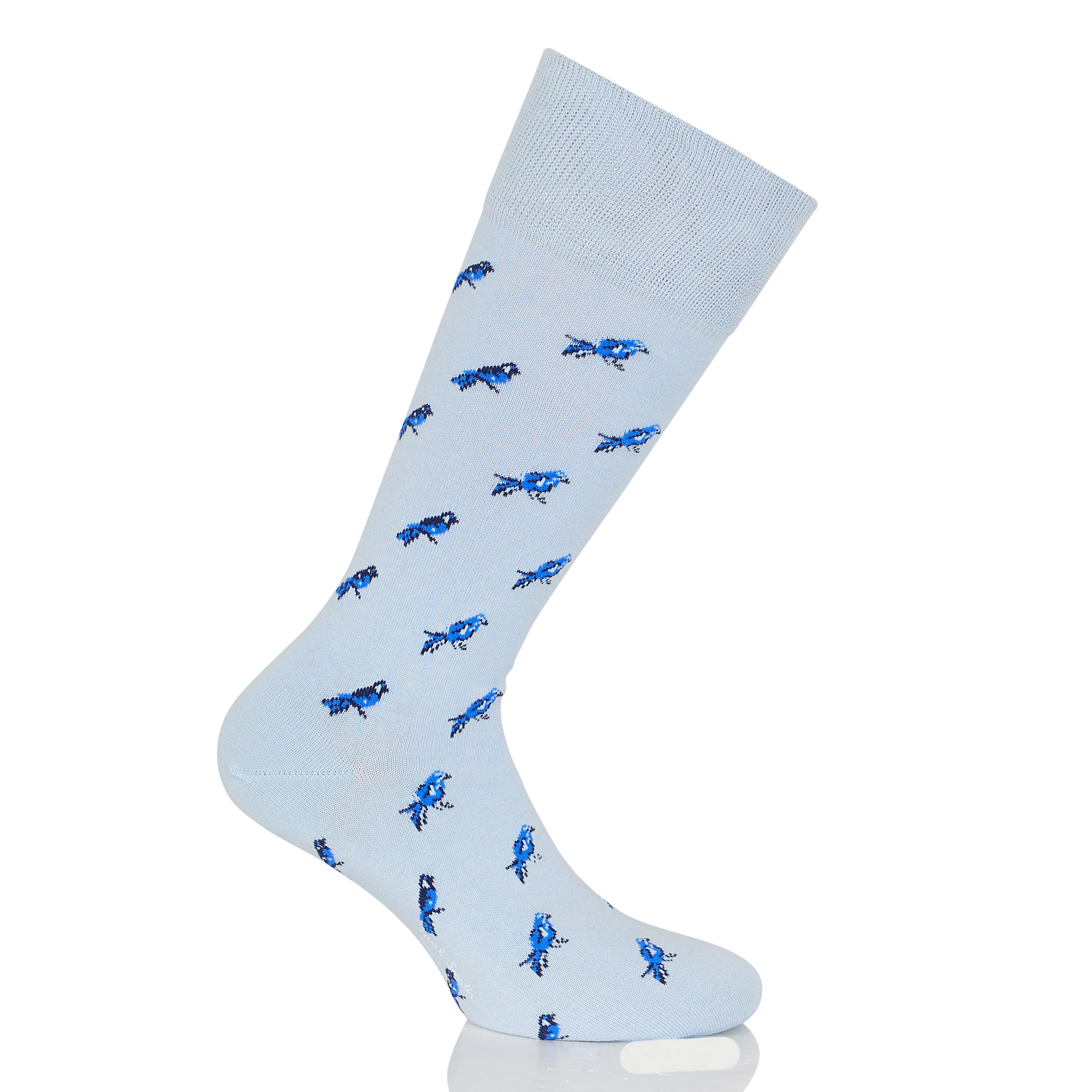 Chaussettes imprimée en coton | Bleu