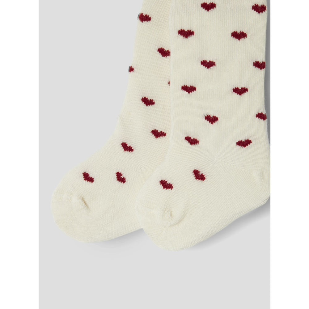Køb Lil'Atelier Turtledove Red Hearts Nbfreba Len Strømpebukser Lil