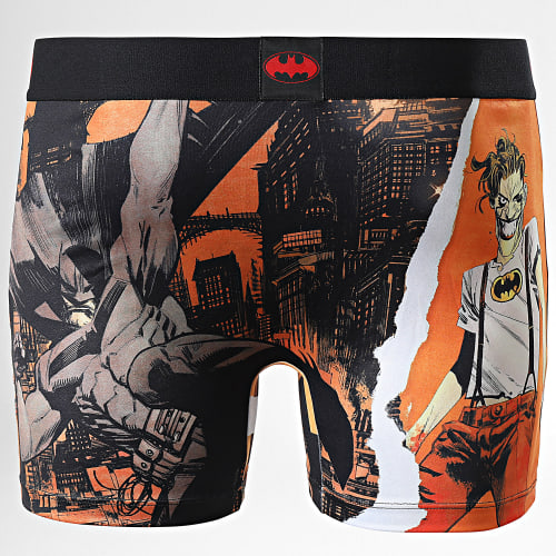 Boxer Batman Orange Marron