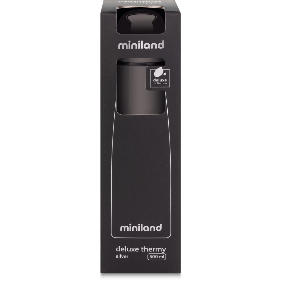 miniland Thermoskanne Thermy deluxe silver mit Chromeffekt 500 ml