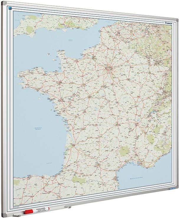 Smit Visual - Whiteboard - Franse Wegenkaart - Magnetisch - 30cm Afleggoot